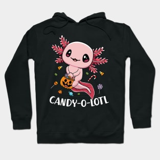 Funny Axolotl Candyoltol Halloween Candy Hoodie